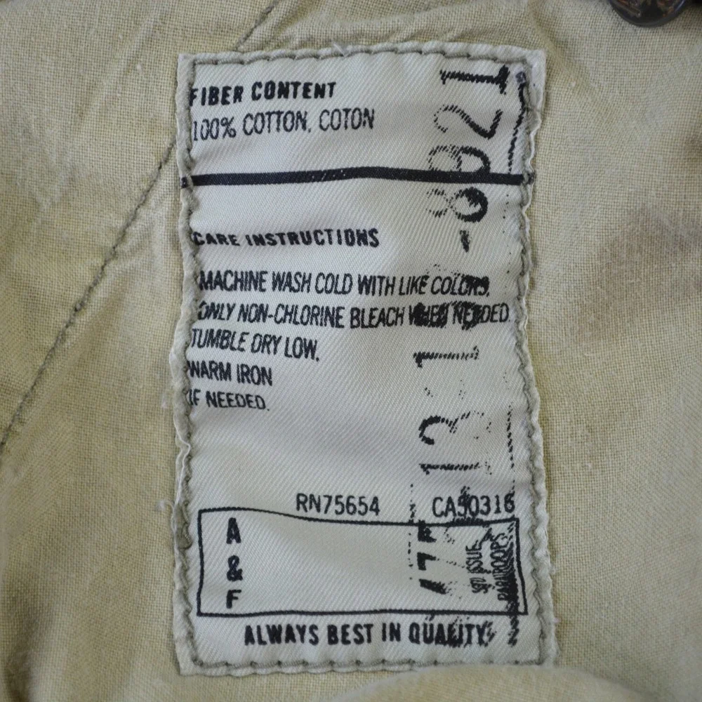 Abercrombie & Fitch Mens Camo Cargo Shorts Paratroops Cotton Green Brown Size M
